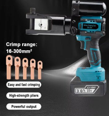 Cordless Crimping Tool 300mm for Cable Lugs 18v 2 Batteries - BAS Kuwait Bab Al Saif 