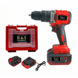 Cordless Drill 13mm 20V with 2 batteries , Brushless Motor - BAS Kuwait Bab Al Saif Red Standard 