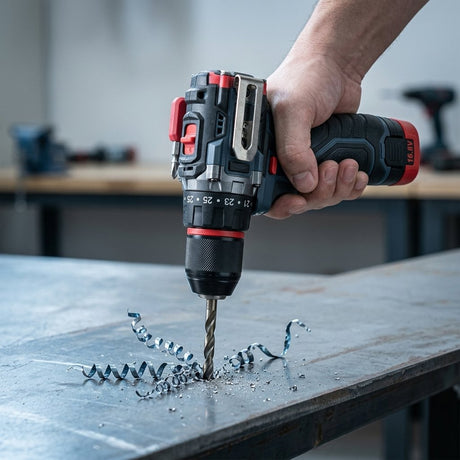 Cordless Drill 16.8v with 2 batteries 2100 rpm 60 N.m Torque Power with drilling accessories - BAS Kuwait Bab Al Saif 