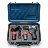 Cordless Drill 16.8v with 2 batteries 2100 rpm 60 N.m Torque Power with drilling accessories - BAS Kuwait Bab Al Saif 