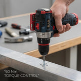 Cordless Drill 16.8v with 2 batteries 2100 rpm 60 N.m Torque Power with drilling accessories - BAS Kuwait Bab Al Saif 