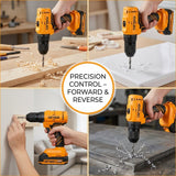 Cordless Drill 21V 2000Mah With 2 Batteries DINGQI BRAND - BAS Kuwait Bab Al Saif 