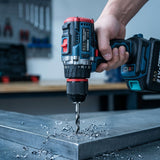 Cordless Drill 21v with 2 batteries 2100 rpm 60 N.m Torque Power with drilling accessories - BAS Kuwait Bab Al Saif 