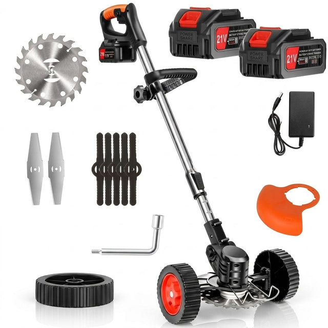 Cordless Grass Trimmer with 2 batteries / Wireless Lawn mower - BAS Kuwait Bab Al Saif 