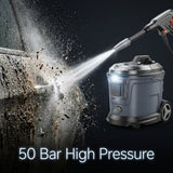 Cordless High Pressure Washer with Drum Trolley 21V - BAS Kuwait Bab Al Saif 
