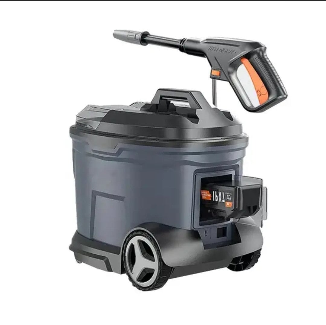 Cordless High Pressure Washer with Drum Trolley 21V - BAS Kuwait Bab Al Saif Blue 21 V 