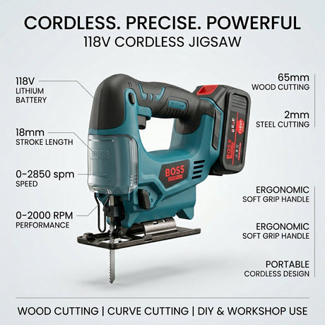 Cordless Jigsaw Boss Brand - BAS Kuwait Bab Al Saif 