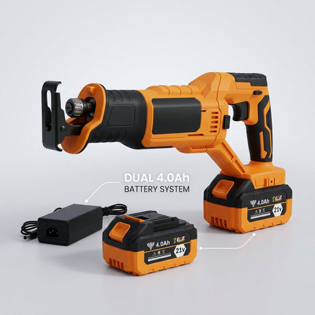 Cordless Reciprocating Saw 20 V with 2 batteries - BAS Kuwait Bab Al Saif 