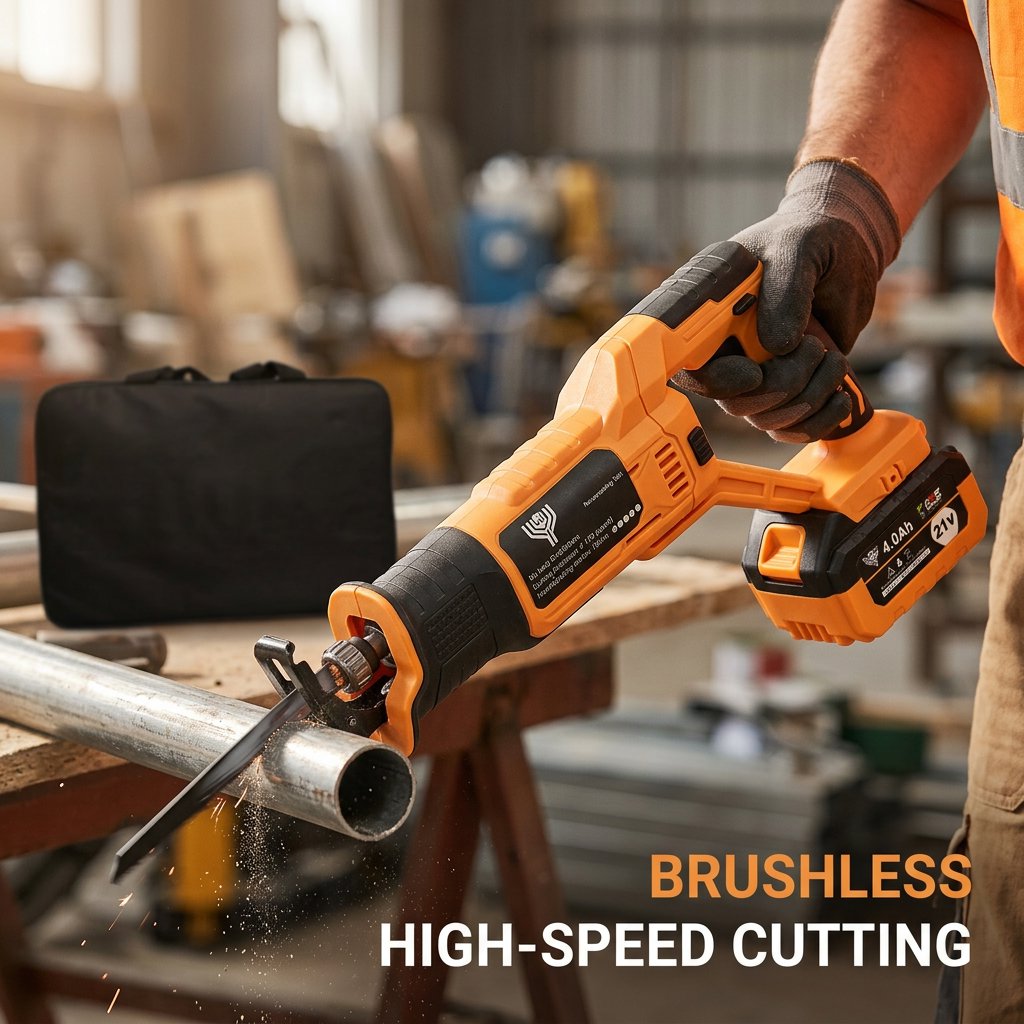 Cordless Reciprocating Saw 20 V with 2 batteries - BAS Kuwait Bab Al Saif 