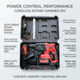 Cordless Rotary Hammer 20 V with 2 batteries - BAS Kuwait Bab Al Saif 