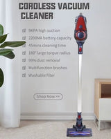 Cordless Vacuum Portable 130W High-Efficiency Handheld Stick 0.6L – Wireless Battery Vacuum Cleaner for Home | BAS Kuwait Bab Al Saif 