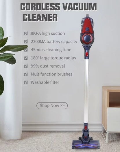 Cordless Vacuum Portable 130W High-Efficiency Handheld Stick 0.6L – Wireless Battery Vacuum Cleaner for Home | BAS Kuwait Bab Al Saif 
