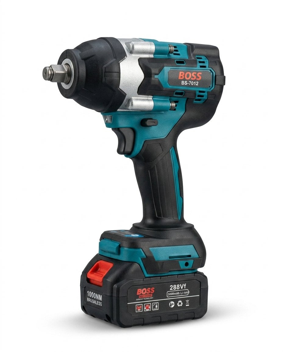 Cordless Wrench 1000 Nm 20v with 2 batteries BOSS BRAND - BAS Kuwait Bab Al Saif 