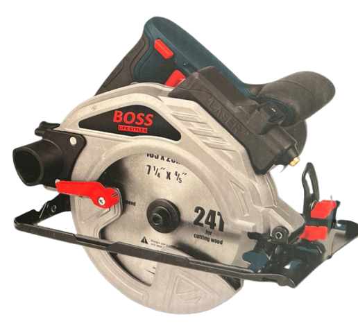 Circular Saw Machine with Laser 1750W Boss Brand - BAS Kuwait