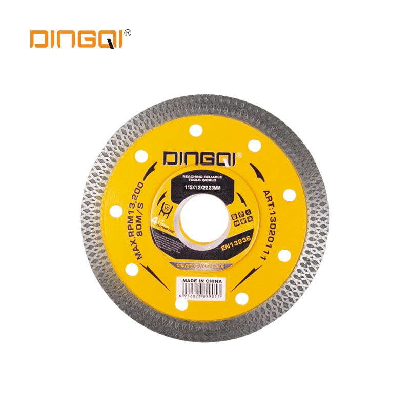 Diamond Cut-Off Blade Heavy Duty 115*10*0.8*1.2*22.23 DINGQI BRAND - BAS Kuwait Bab Al Saif Standard 115Mm / 4.5" 