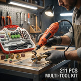 Die Grinder I Rotary Tool kit I Mini Grinder I Multi-tool Kit (211 PCS) 180W - BAS Kuwait Bab Al Saif 