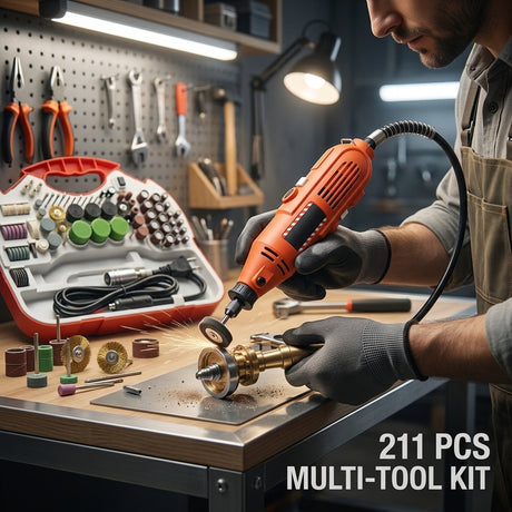 Die Grinder I Rotary Tool kit I Mini Grinder I Multi-tool Kit (211 PCS) 180W - BAS Kuwait Bab Al Saif 