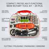 Die Grinder I Rotary Tool kit I Mini Grinder I Multi-tool Kit (211 PCS) 180W - BAS Kuwait Bab Al Saif 
