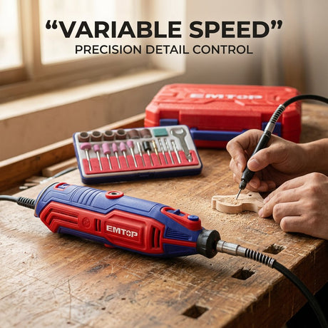 Die Grinder I Rotary Tool kit I Mini Grinder set I Multi-tool Kit 130W EMTOP BRAND - BAS Kuwait Bab Al Saif 