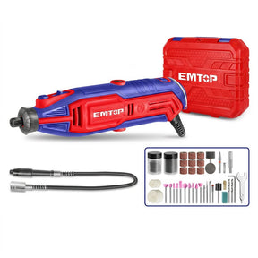 Die Grinder I Rotary Tool kit I Mini Grinder set I Multi-tool Kit 130W EMTOP BRAND - BAS Kuwait Bab Al Saif 