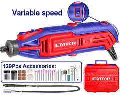 Die Grinder I Rotary Tool kit I Mini Grinder set I Multi-tool Kit 130W EMTOP BRAND - BAS Kuwait
