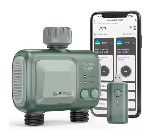 Digital Irrigation Timer Smart With App And Voice Assistance Alexa Wifi Water Timer For Gardening - BAS Kuwait Bab Al Saif Standard Standard 
