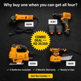 Dingqi 4-Piece Power Tool Combo Set – Drill, Grinder, Jig Saw & Sander - BAS Kuwait Bab Al Saif 