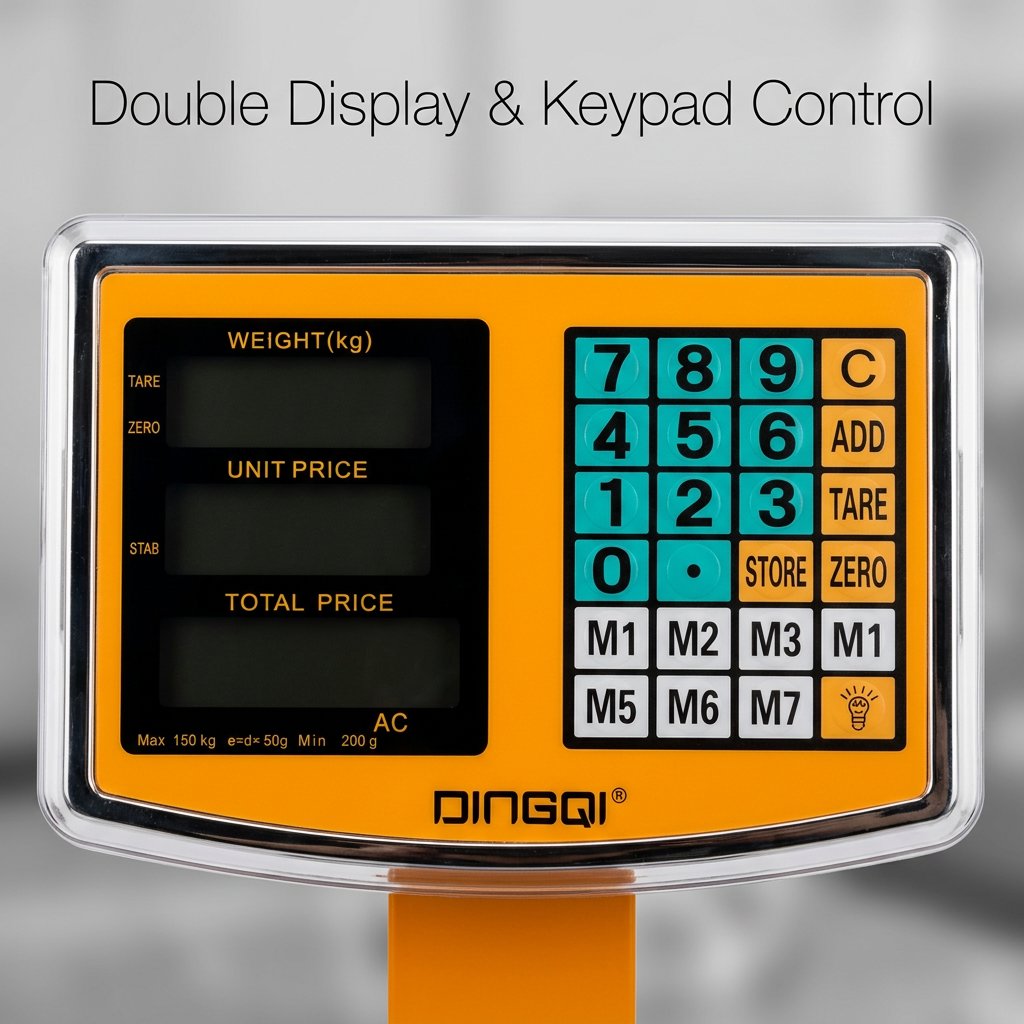 Double Display Platform Weight Scale 300KG DINGQI BRAND - BAS Kuwait Bab Al Saif 
