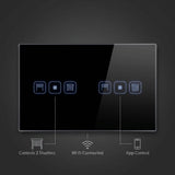 Double roller shutter smart switch features - controls 2 shutters, WiFi connected, app control