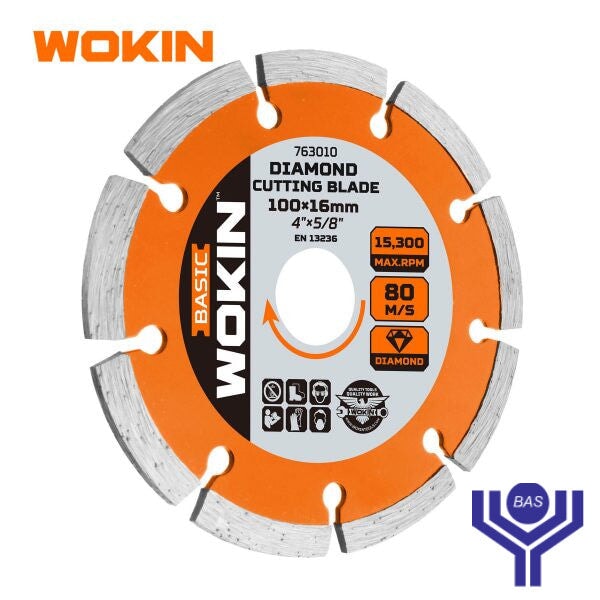 Dry Diamond Disc Wokin Brand - BAS Kuwait Bab Al Saif Standard 100 X 16 Mm 