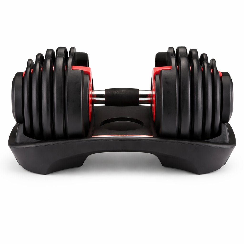 Dumbbell Adjustable Set 24kg Rubber – High-Quality Free Weights for Home Gym & Fitness Training - BAS Kuwait Bab Al Saif 