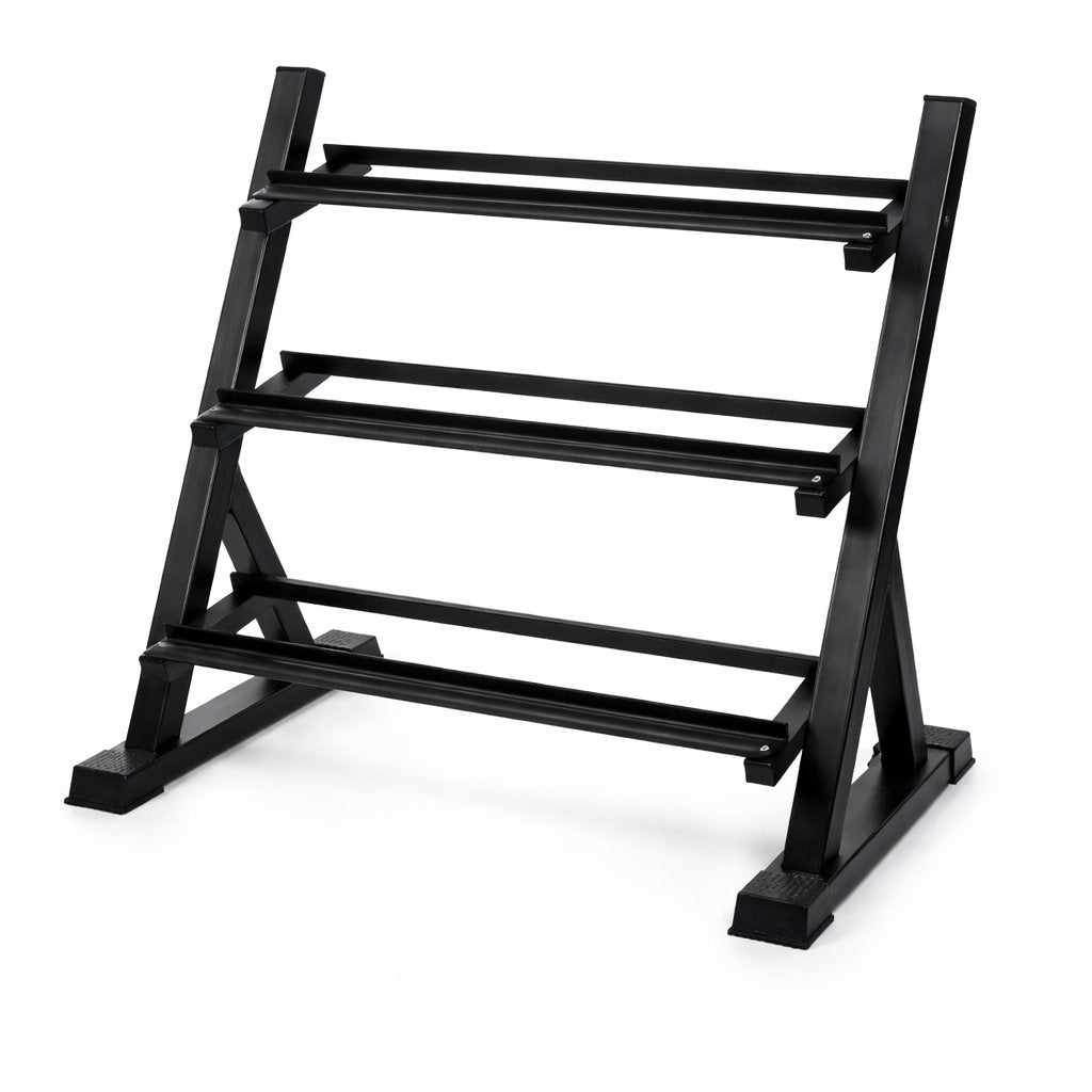 Dumbbells stand I 3 Tier Gym Weights rack 300kg Capacity - BAS Kuwait Bab Al Saif 