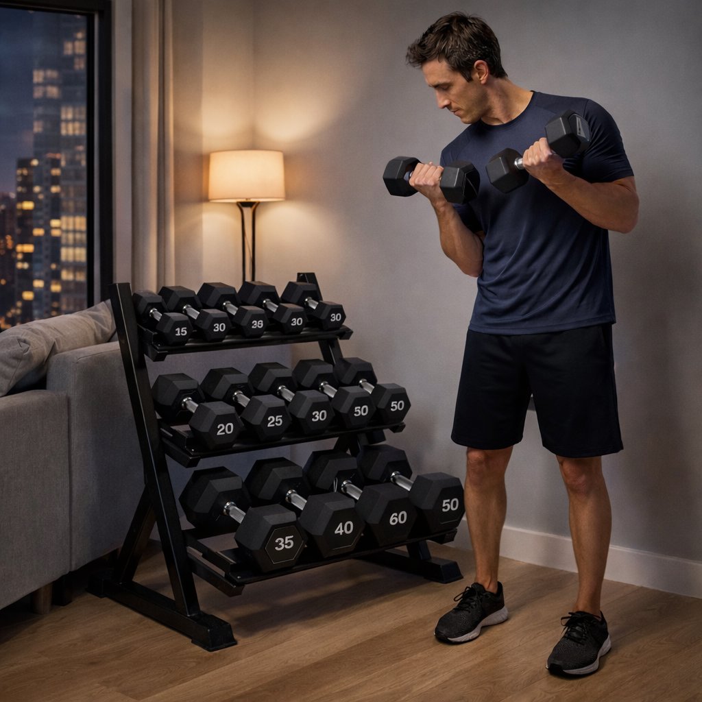 Dumbbells stand I 3 Tier Gym Weights rack 300kg Capacity - BAS Kuwait Bab Al Saif 