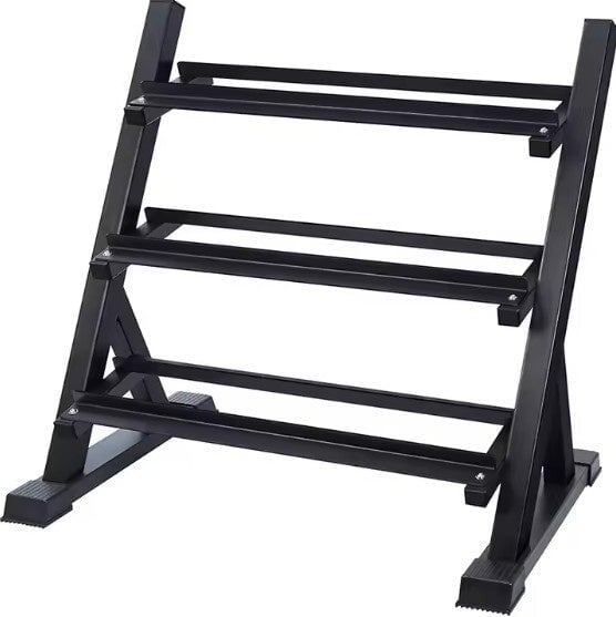 Dumbbells stand I 3 Tier Gym Weights rack 300kg Capacity - BAS Kuwait Bab Al Saif 