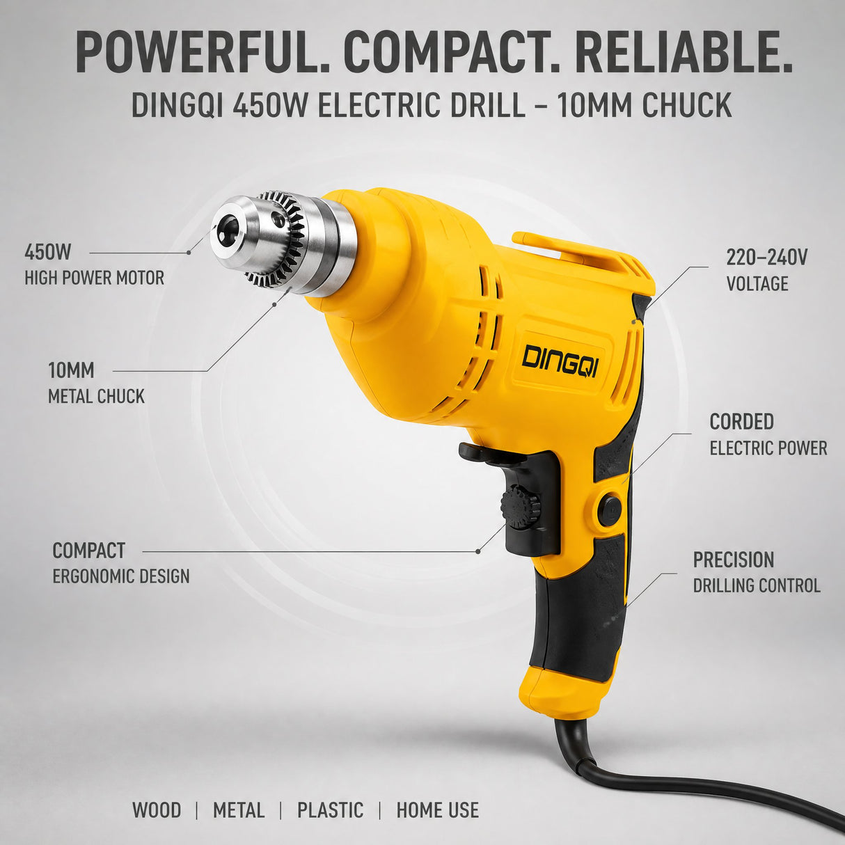 Electric Drill 450W Dingqi Brand - BAS Kuwait Bab Al Saif 