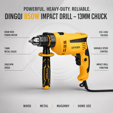 Electric Impact Drill 850W Dingqi Brand - BAS Kuwait Bab Al Saif 