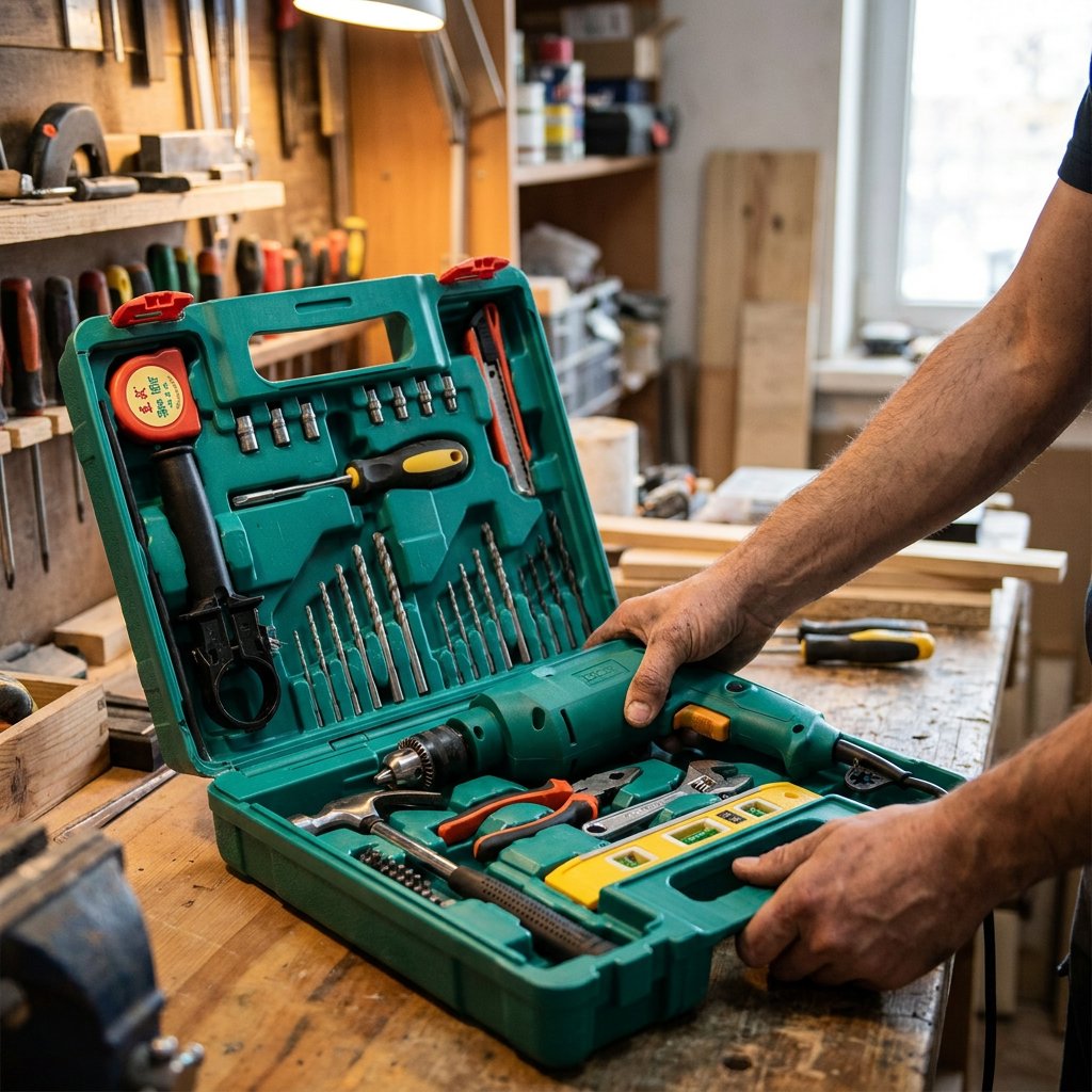 Electric Impact Drill Set 13mm DCA BRAND - BAS Kuwait Bab Al Saif 