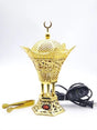 Electric Incense Burner with Temperature Control &amp; Timer - Gold Bakhoor Burner Incense Burners BAS 