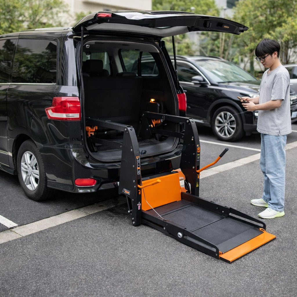 Electric Lift Wheelchair Automatic Platform Foldable - Fits Cars Van And Truck - BAS Kuwait Bab Al Saif 