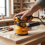 Electric Orbital Sander 380W & Polisher Round Set High-Power 122mm - Ideal for Wood, Wall, and Floor Sanding DINGQI BRAND - BAS Kuwait Bab Al Saif 