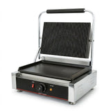 Electric Panini Grill Single Plate Full Flat 220V - BAS Kuwait Bab Al Saif 