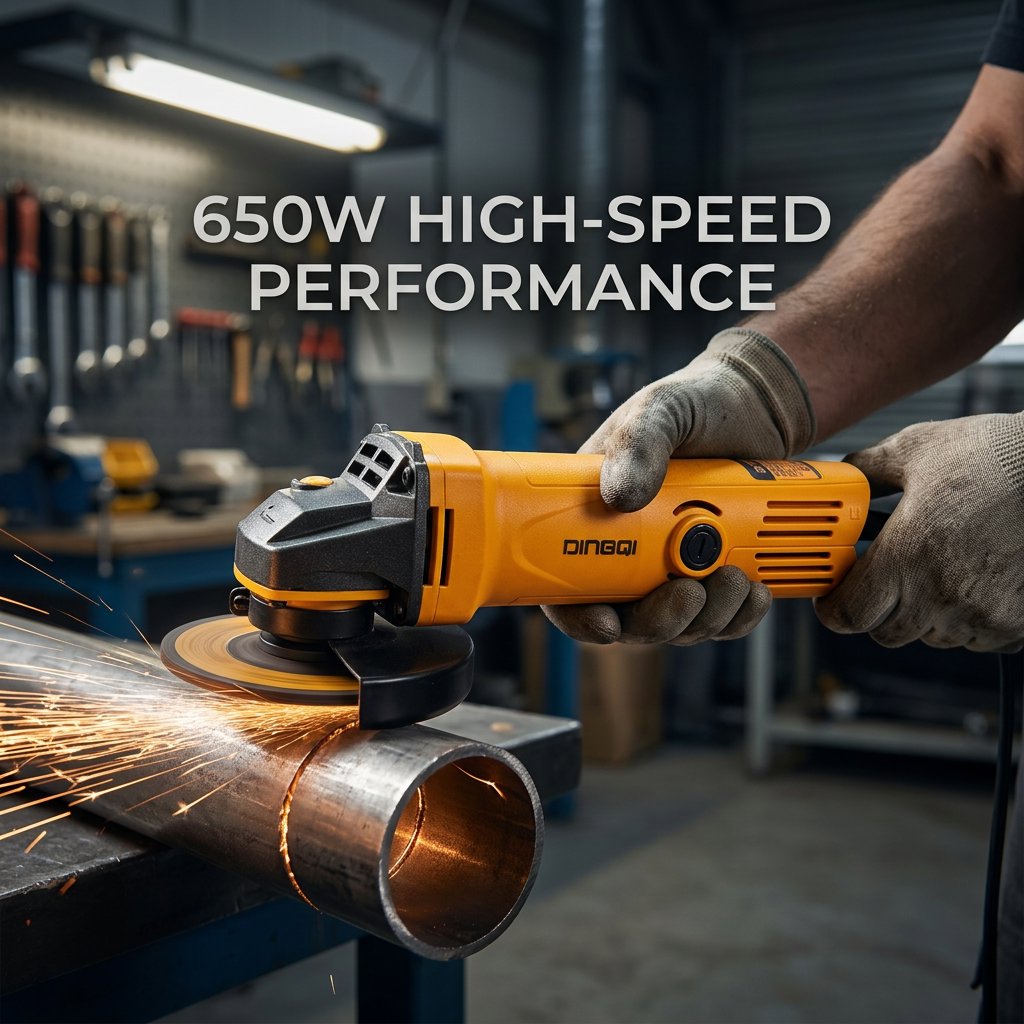 Electric Power Angle Grinder 650W 115mm DINGQI BRAND - BAS Kuwait Bab Al Saif 