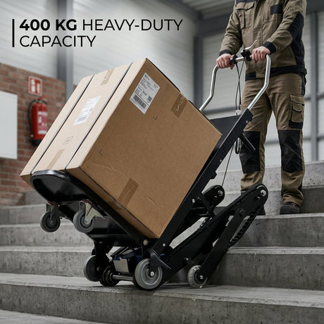 Electric stair climber trolley 400 kg capacity | Stair transport trolley - BAS Kuwait Bab Al Saif 