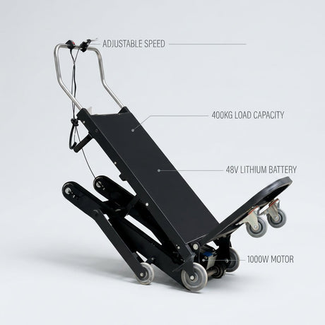 Electric stair climber trolley 400 kg capacity | Stair transport trolley - BAS Kuwait Bab Al Saif 