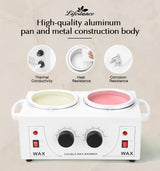 Electric Wax Heater Double Pot 1200ml - BAS Kuwait Bab Al Saif 