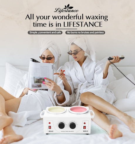 Electric Wax Heater Double Pot 1200ml - BAS Kuwait Bab Al Saif 