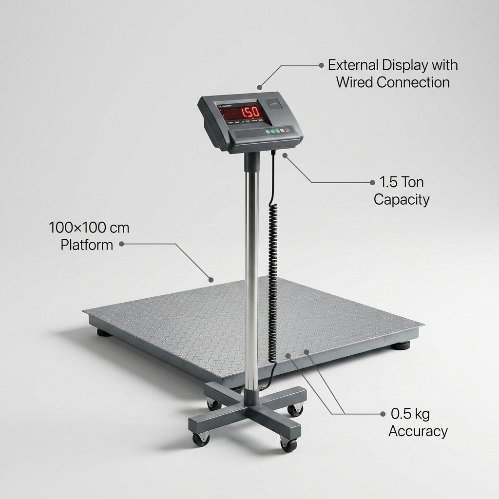 Electronic Platform Weight Scale 1.5 Tons - BAS Kuwait Bab Al Saif 