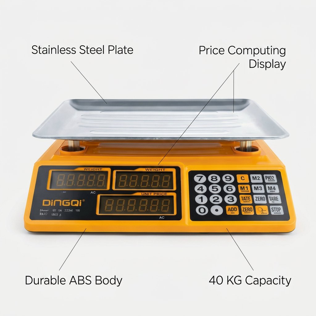 Electronic Weight Scale 40KG Price Computing Dingqi Brand - BAS Kuwait Bab Al Saif 