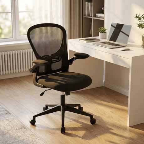Ergonomic Office Chair with Adjustable Height & Lumbar Support — Breathable Mesh Back, High-Density Foam Seat, 360° Swivel | Home & Office Bab Al Saif 