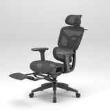 Ergonomic Office Chair with Footrest | Full Mesh, Lumbar Support, Reclining - BAS Kuwait Bab Al Saif 